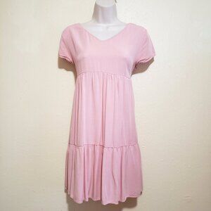 Pretty Pastel V-Neck Tunic Dress Size S